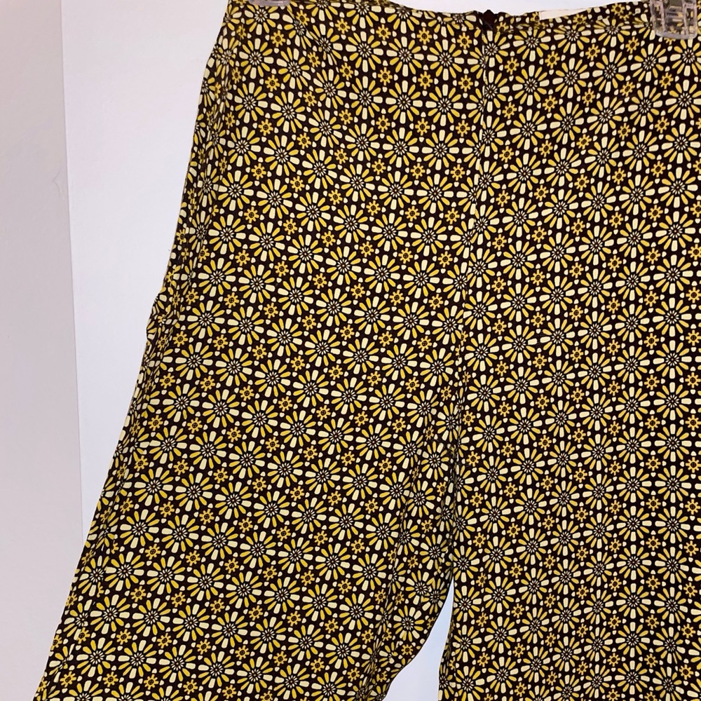 70s daisy pattern pants